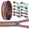Regenbogen-Reißverschlussband, 4,5 m, mit 10 Regenbogen- und 5 Metallreißverschlüssen, Nylon-Spulenzähnen, als Ersatz