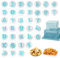 Buchstaben Ausstecher für Fondant Ausstecher, 36 Stück Buchstaben Zahlen Ausstechform Ausstecher, Wiederverwendbar Zahlen Fondant Ausstecher Backen Zubehör Alphabet für Zucker Kekse Torten Backzubehör