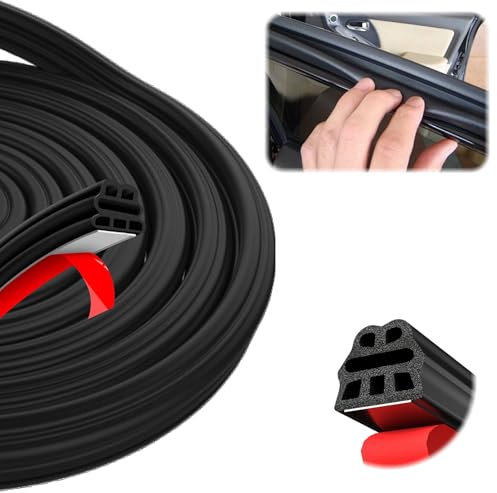 Autotür Kantenschutz, 6m Gummidichtung Türdichtung Selbstklebend Auto, Universal Gummidichtung für Autotür, Sechs-Loch Türdichtung Auto Gummidichtung, für Autotür Pkw-Motorhaube Kofferraumtür