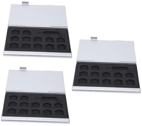 Artibetter 3st Etui Für -kartenhalter Slots Aufbewahrungskoffer Gefälschtes Handy Telefonbehälter Speicher Karte Speicherkarte Für Telefon Hülle Für SIM-Karten Aluminiumlegierung