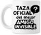 AMIGO INVISIBLE - Taza de Cerámica con Frase divertida | Taza oficial del MEJOR AMIGO INVISIBLE | 330 ml Regalo Original de Navidad para hombre o mujer. Compañeros de trabajo. Blanco Brillante