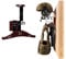 OneTigris Helmet Stand 2.0, Wall Mounted Motorcycle Helmet Holder with Double Hooks, Adjustable Width & 80KG Load for Airsoft Gear, Motorbike Jackets, Gloves, Bags