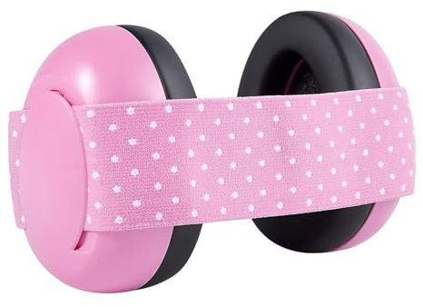 Baby Headphones, Baby Ear Defenders, Baby Noise Cancelling Headphones, Baby Headphones for Airplane, Baby Sleep Earmuff, Improve Sleep Soft Cushion Ear Protectors for Toddlers & Children (Pink)