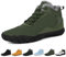 RUYI Chaussures pieds nus d'hiver pour homme et femme - Doublure chaude - Chaussures d'hiver imperméables - Chaussures de trail confortables - Avec large boîte à orteils, Wb02 Vert armée, 39 EU