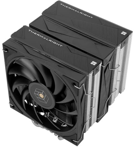 Thermalright Royal Knight 120 CPU Air Cooler, Computer Double Towers Radiator, 6 Heat Pipes CPU Cooler, Dual 120mm PWM Fans,Unobstructed RAM, for AM4/AM5;Intel 1851/1700/1150/1151/1200/2011