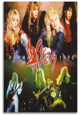 Band Album Cover Vixen Musikalbum-Cover, Rock-Wand-Collage-Set, Band-Poster, Raumästhetik, Poster, Albumcover, signierte limitierte Poster, Leinwand-Wandkunst für Wanddekoration, 20 x 30 cm, Unf