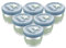 Cherub Baby Durable Non-Toxic BPA Free, Leak-Proof, Microwave, Oven, Freezer Safe Silicone & Glass Baby Food Storage Container Jar with Airtight Lid Pack of 6 120ml (Cerulean/Sage)