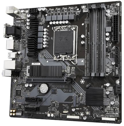 Placa Base MATX DDR4, chipset B760M, 4 Ranuras DDR4, PCIe 4.0, LAN 2.5Gb, 4 SATA3, 2 M.2; Ideal para Sistemas de Rendimiento Medio.