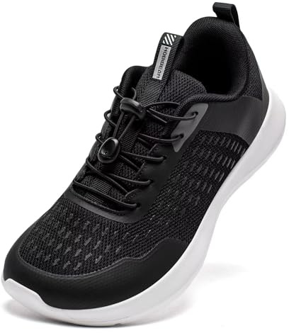 HOBIBEAR Unisex Barefoot Sneakers Wide Toe Box Trail Running Shoes for Women Men Fashion Walking Shoes(Black,UK 11.5)