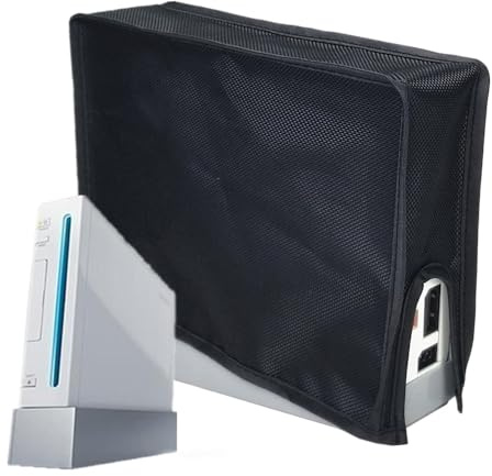 Funda Protectora Contra el Polvo para Wii, Funda Protectora Vertical Suave a Prueba de Polvo, Protector Antiarañazos, Negro