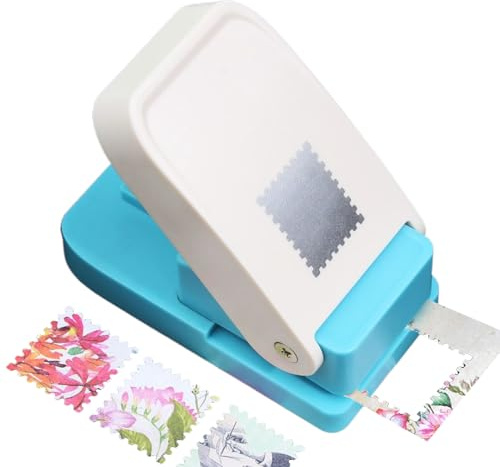 Perforatrice Scrapbooking Carré Dentelé, Perforatrice Timbre Poste, Pour Scrapbooking, Poinçon À Forme De Timbre - Pour Projets Artistiques Enveloppes Étiquettes Affranchissement Emballage Maison