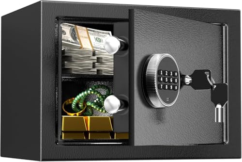 SINZUX 21L Digitaler Elektronischer Geld- und Werttresor, wandmontierbar aus Stahllegierung mit intelligentem Alarm. Hochsicherer Tresor für Haushalt/Unternehmen
