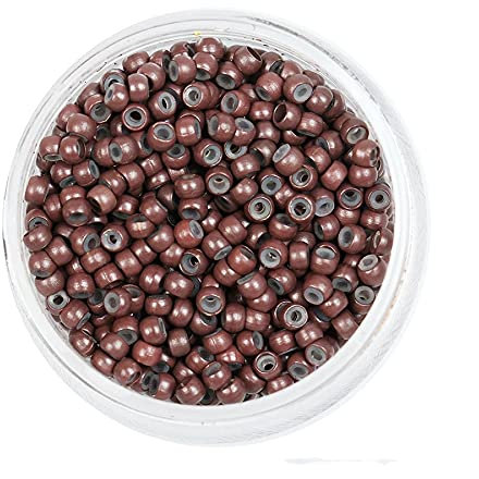 1000 Units Silicone Lined Nano Rings Copper Micro Nano Beads for Nano Tip Hair Extensions (5#)
