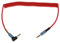 Sharplace 90 Rechtwinklige 3.5mm Male Anschluss Audio Klinken Spiral StromStromkabel - Farben Auswählen, rot
