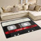 Use7 Retro-Teppich aus Kunststoff, Audio-Kassette, Musikbereich, rutschfeste Bodenmatte, Fußmatten, Wohnzimmer, Schlafzimmer, 50 x 80 cm