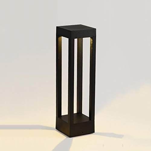 LED Wegeleuchte Anthrazit 7W 3000K Aluminium Höhe 40 Cm Pollerleuchte Wasserdichter IP65 Garten Terrassen Hof Rasen Balkon Park Sockelleuchte Außen Straßenleuchte