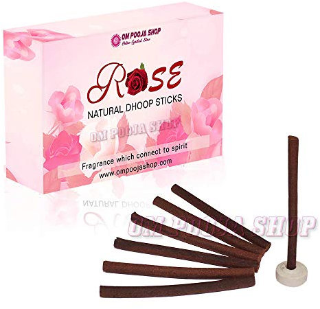 Om Pooja Shop Rosen-Dhoop Sticks – 100 Stück
