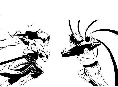 Effekt Wandtattoo- Naruto Cartoon Uchiha Sasuke Naruto 47X63Cm/Aufkleber/Durchbruch/Selbstklebendes Wandbild/Wandsticker/Stein/Wanddurchbruch/Wandaufkleber/Tattoo