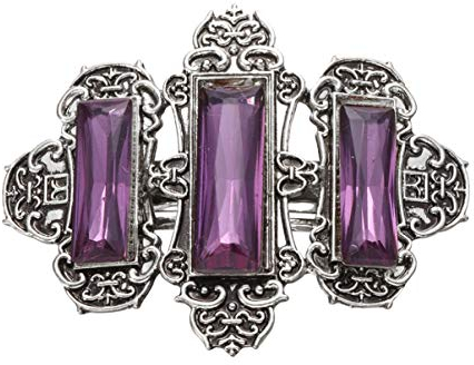 Beaupretty Haarspange Keltisch Haarkamm Jugendstil Französisch Haarspangen Haarspangen Vintage Metall Haarspangen Haarnadeln Französisch Haarspange Schmuck (Silber Lila) Französische Haarspange Rot