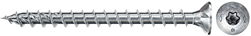 fischer - Vis à bois PowerFast II 6,0x60 Tête fraisée, empreinte TX, zingué blanc, filetage total/Boite de 100