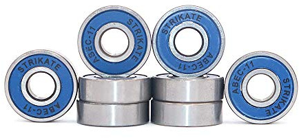 POFET Skateboard-Kugellager, 608 ZZ, 8er Pack, Doppelgeschirmt, Blau, für Skateboard, Longboard, Rollschuh & mehr