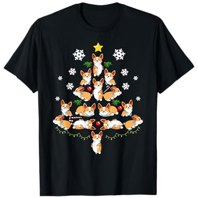 Welsh Corgi Arbre de Noël Chien de compagnie Chiots Amoureux T-Shirt