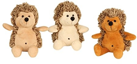 Geschenkestadl 3 süsse Igel Plüschtiere, Größe: jeweils 16cm, verschiedene Brauntöne, 3-fach sortiert