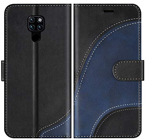 BoxTii Cover per Huawei Mate 20, Custodia in PU Pelle Portafoglio per Huawei Mate 20, Magnetica Cover a Libro con Slot per Schede, Nero