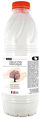 ALIX – Colle PVA Vinylique Blanche 1kg - Idéal Travaux Manuels et Loisirs Créatifs Dès 3 ans – Rentrée Des Classes - Fabrication Française