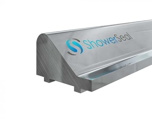 Shower Door Threshold Strip | Solid Metal Chrome Barrier Strip (850mm)