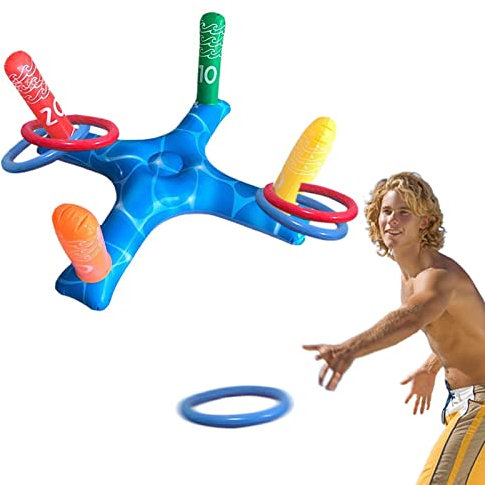 Maodom Gioco Gonfiabile di Lancio 'Anello della Piscina | Gonfiabile Cross Toss Pool Gioco Giocattoli per Bambini e Adulti, per Piscine estive Facili da Usare