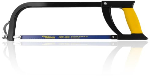 Augusta-Heckenrose Metallsäge 300mm I Stabile & handliche Eisensäge mit 2 Komponenten-Softgriff I Schnellspanner & HSS-Sägeblatt I Säge für alle Metalle