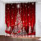 Lot De 2 Rideaux Anti Chaleur Froid - 3D Sapin De Noel Rouge Thermiques Rideau Oeillet Isolants pour Fenetre De Salon Et Chambre 110X210cm(LxH), Décoration De Fenêtre pour Chambre Garcon Fille
