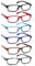 Kerecsen 6 Pack Fashion Reading Glasses for Women Men Blue Light Blocking Anti UV Readers with Spring Hinge