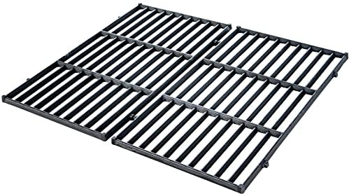 CLP Set De 2 Rejillas para Asador De Hierro Fundido I Parillas Universales para Cocinas De Gas, Eléctricos o De Carbón, Color:Negro, Tamaño: