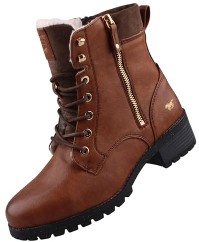 MUSTANG Damen Stiefeletten gefüttert Braun, Schuhgröße:EUR 40