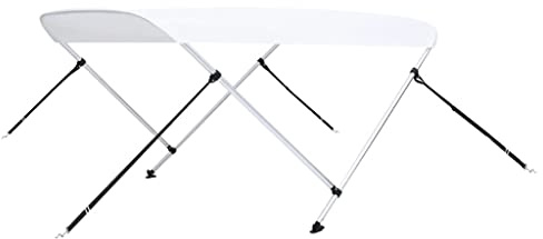 vidaXL 2-Bow Bimini Top Weiß 180x150x110 cm