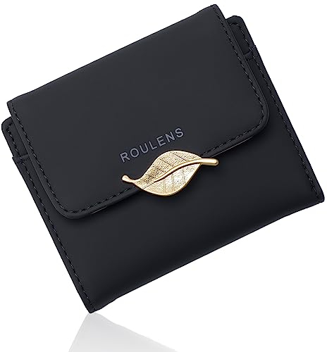 Roulens Damen Geldbeutel mit RFID Blockierung, Klein und im Kurzformat Portemonnaie Damen PU Leder Portemonnaie Kleine Brieftasche Geldbörse Für Frauen Die Farbe ist sehr schön mit Mehreren Fächern