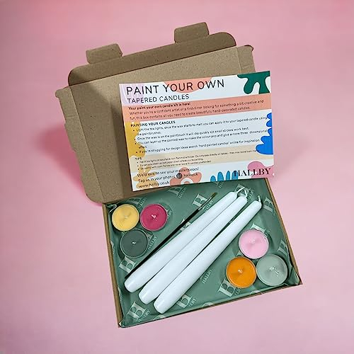 Paint Your own Candle kit, Candle Making Set, Decorate Your own, Paint Your own Candle for Adults, Make Your own Candles,Gifts for Women,Crafts for Adults UK