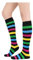 Century Star Kniestrümpfe Damen lange Socken Gestreifte Regenbogen Socken Weiche und verschleißfeste lange Socken für Damen Regenbogen-Streifen