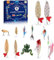Adventskalender Raubfisch 2024 mit Gummiködern samt passenden Haken, Angelköder Set Adventskalender 2024 Angelzubehör, 24 Tage Countdown Kalender,2024 Weihnachtsüberraschungsgeschenk