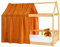 Lovely Hippo Hausbett Himmel - 100% Baumwolle - Betthimmel Hausbett aus Musselin - Bett Vorhang Kinderbett - Himmelbett Vorhänge 90x200cm (Camel/Gold, 120 x 370 cm (1er Set))