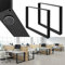 ML-Design 2er Set Tischbeine 90 x 72 cm, Schwarz, pulverbeschichteter Stahl, Vierkantprofilen, Industriedesign, Metall Tischkufen Tischuntergestell Tischgestell Möbelfüße, für Esstisch, Schreibtisch