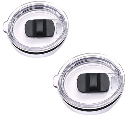 Dwwffer 2 Replacement Lids for Stainless Steel Tumbler Travel Cup,Splash Proof Open/Close,Straw Friendly,Fits of Inner diameter 3.15-3.2 INCH Yeti Rambler and More Cooler Cup (20 OZ)