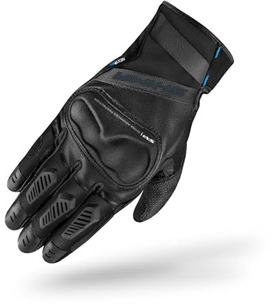 SHIMA HERO GLV Motorrad Handschuhe Herren Leder Kurze Winter Motorradhandschuhe Wasserdicht Schutz Touchscreen Stadt Lederhandschuhe Motorcycle Verstärkt Leicht (Herren, Wasserdicht Schwarz, XXL)