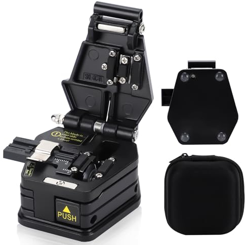 Fiber Optic Cleaver - Precision Cable Cutting Tool with Carry Bag for Optimal Fiber Handling