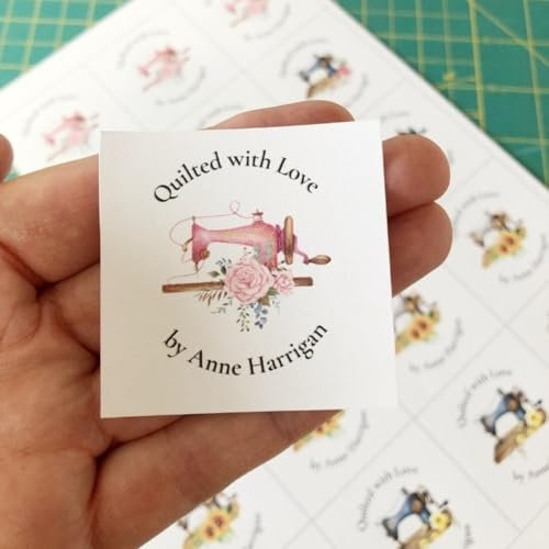 Custom Fabric Label,Personalized Sewing Labels,Cotton Sewing Label, Iron-on, Sew-on, Customize with Your Text, Name Tag, Blanket, Quilt, Crochet (100PCS)