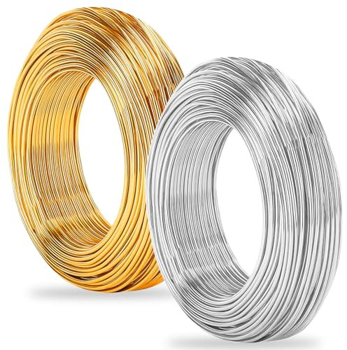 CZAYEFNH Alambre de aluminio 2mm, Alambre de aluminio artesanal alambre de aluminio 50m, flexible y moldeable, Para joyería, embalaje, fabricación de modelos, artesanías de escultura