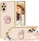 TVVTPU Coque pour Honor 200 Pro avec Cordon et 360 Degrés Anneau Support, Étui Housse Antichoc Souple Silicone TPU Bumper Portable Protection Case avec Amovible Collier, Rose