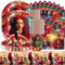 Juego de vajilla para fiesta de cumpleaños, 61 piezas, decoraciones para fiestas infantiles, decoraciones de fiesta roja, 20 platos rojos para cena, tazas, servilletas, manteles